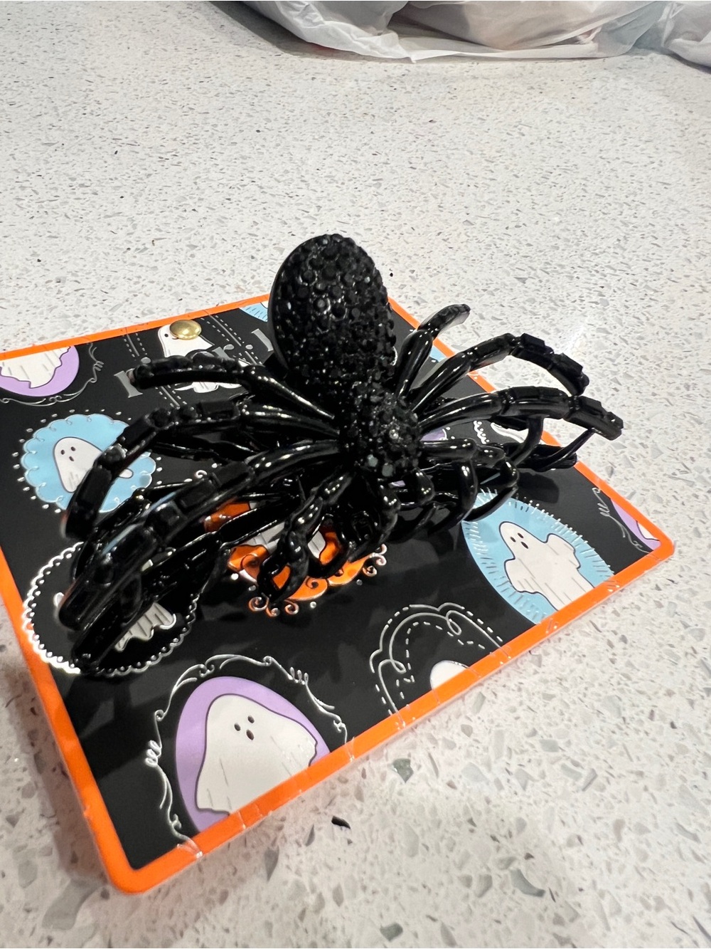 Black Spider Hair Clip - Decorative Halloween Hair Accessory